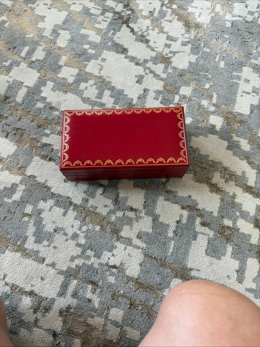 Cartier Red and Gold original for glasses but bottom cushion is removed